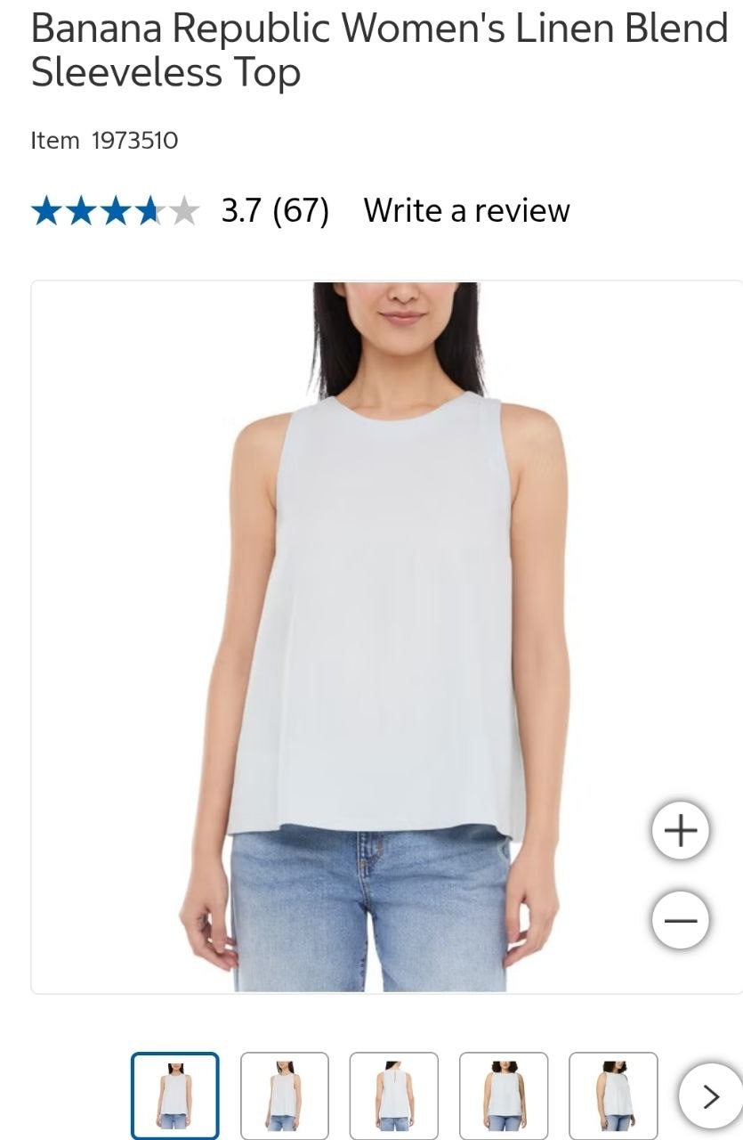 Banana Republic Women's Linen Blend Sleeveless Top
