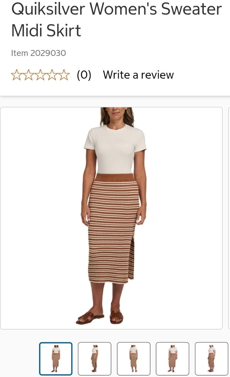 Quiksilver Women's Sweater Midi Skirt