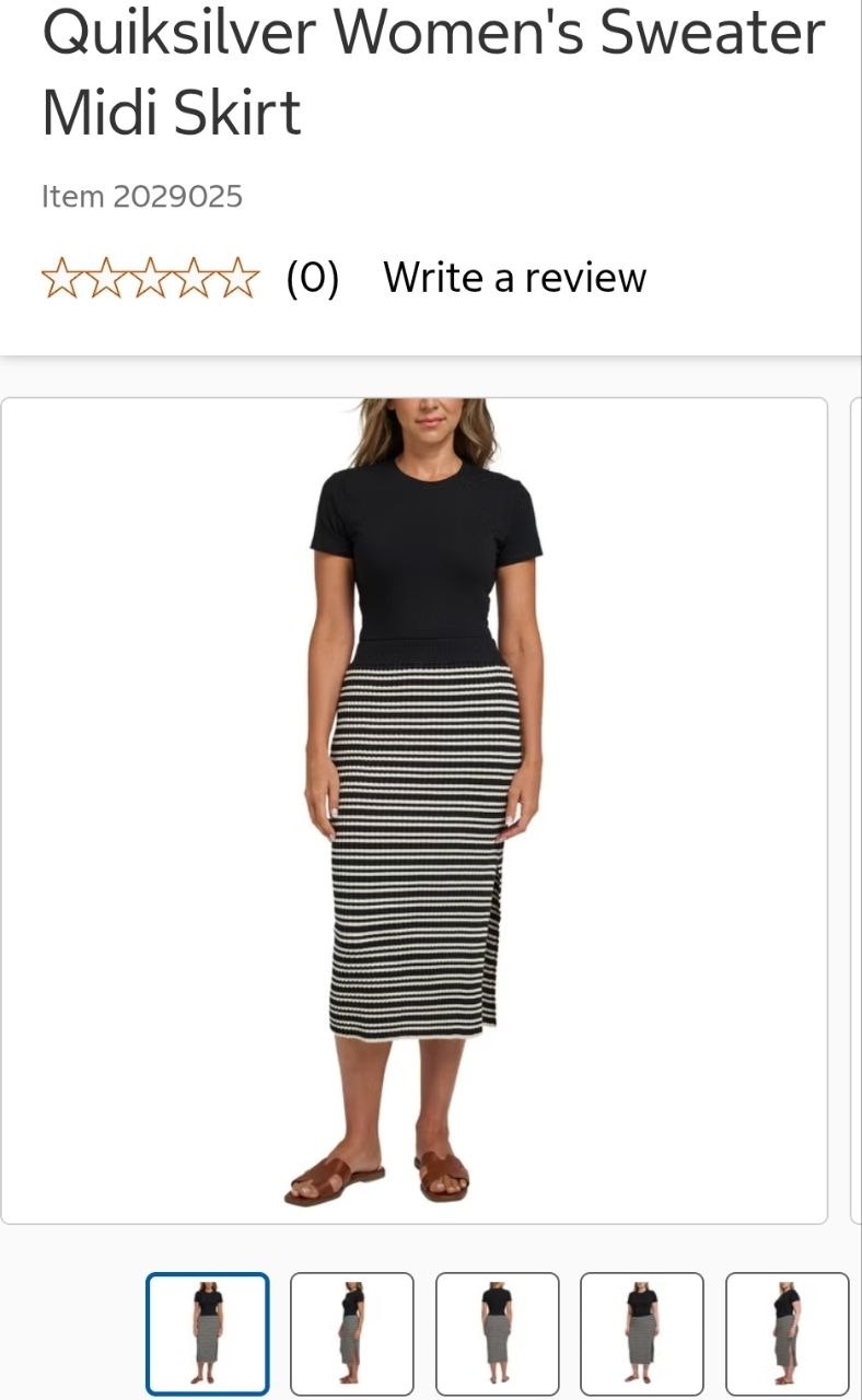 Quiksilver Women's Sweater Midi Skirt