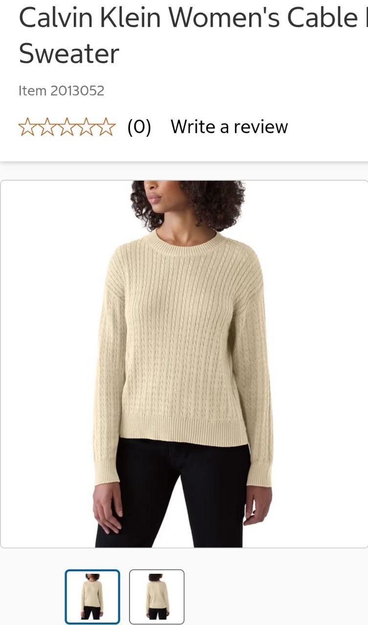 Calvin Klein Women's Cable Knit Sweater