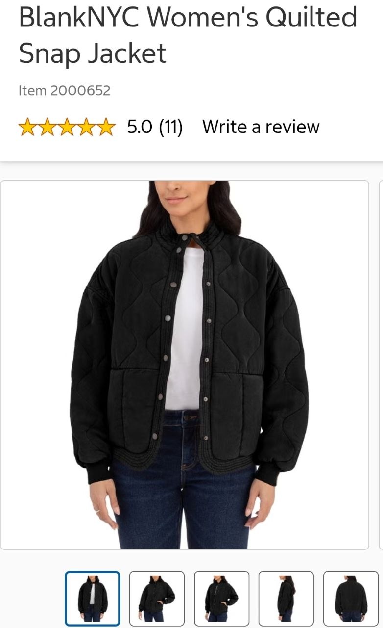 BlankNYC Women's Quilted Snap Jacket