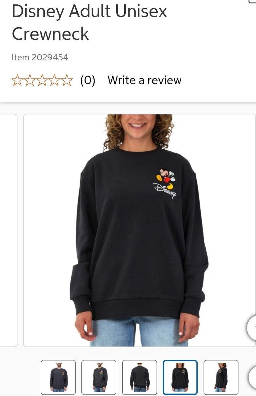 Disney Adult Unisex Crewneck
