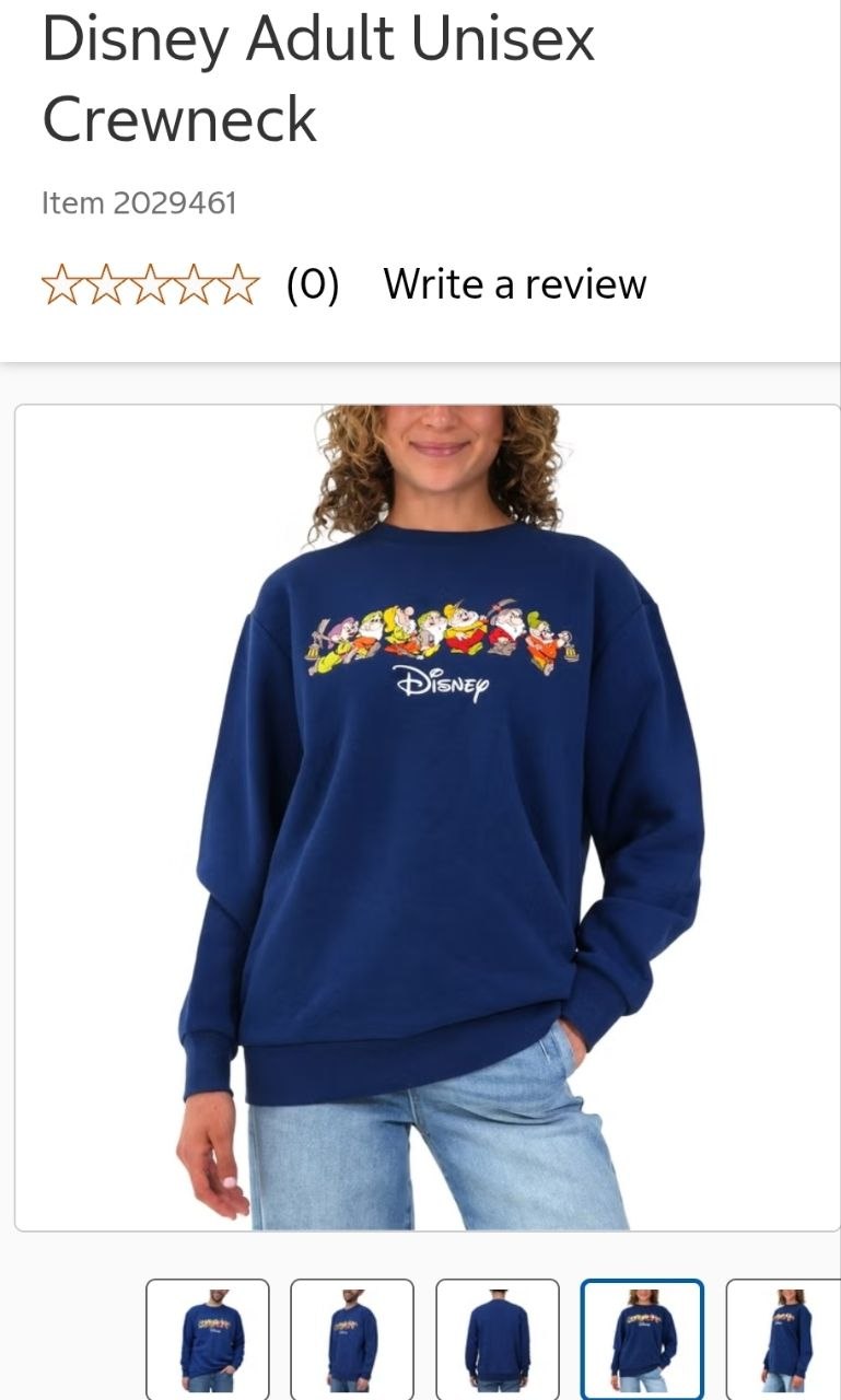 Disney Adult Unisex Crewneck