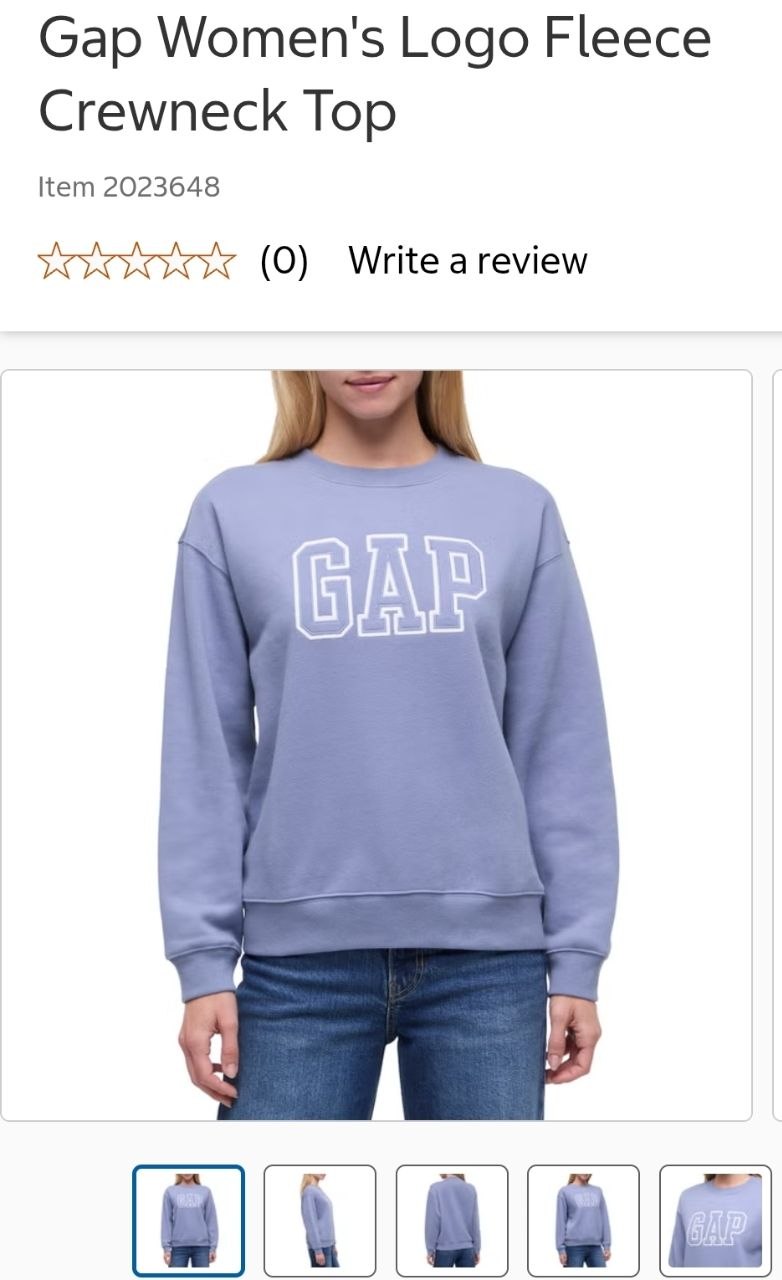 Gap Women's Logo Fleece Crewneck Top