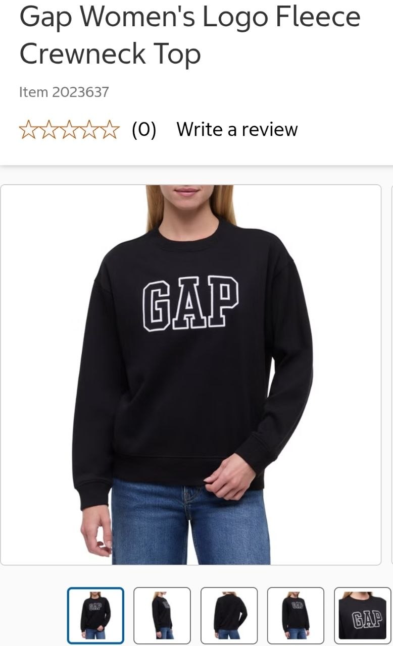 Gap Women's Logo Fleece Crewneck Top