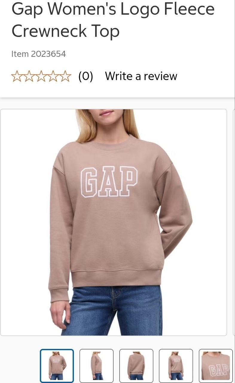Gap Women's Logo Fleece Crewneck Top