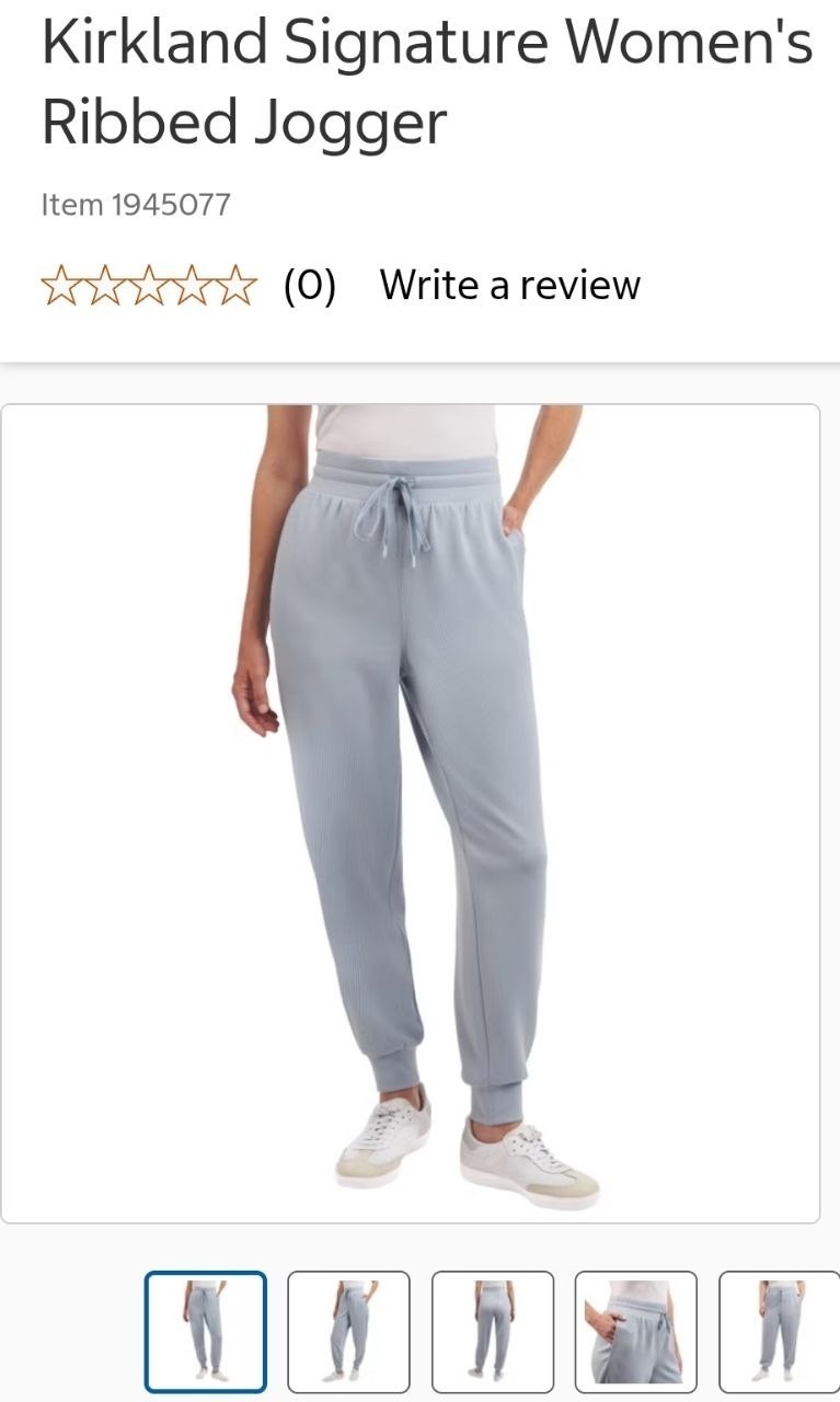 Kirkland Signature Women's Ribbed Jogger