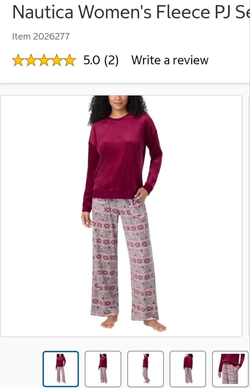 Nautica Women's Fleece PJ Set