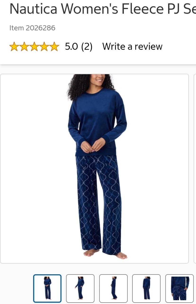 Nautica Women's Fleece PJ Set
