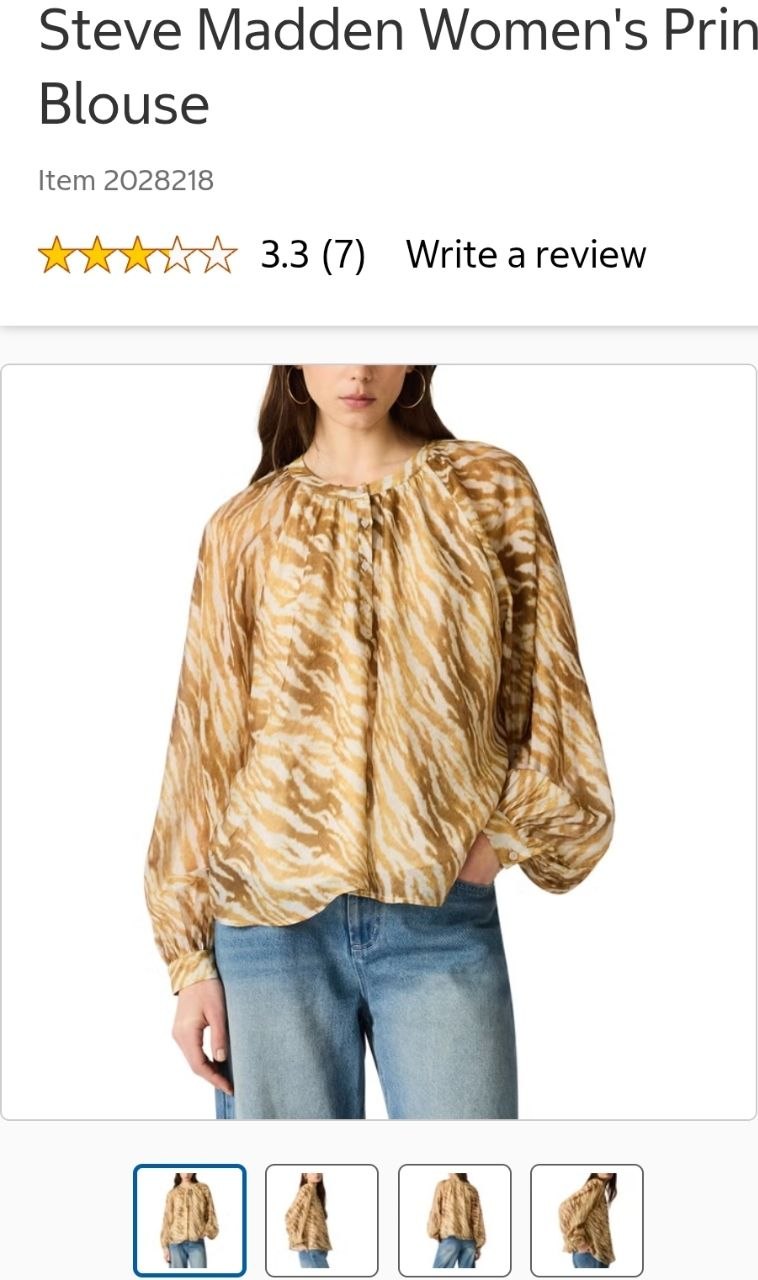 Steve Madden Women's Printed Blouse