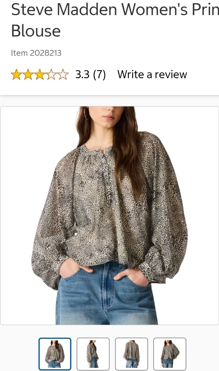 Steve Madden Women's Printed Blouse