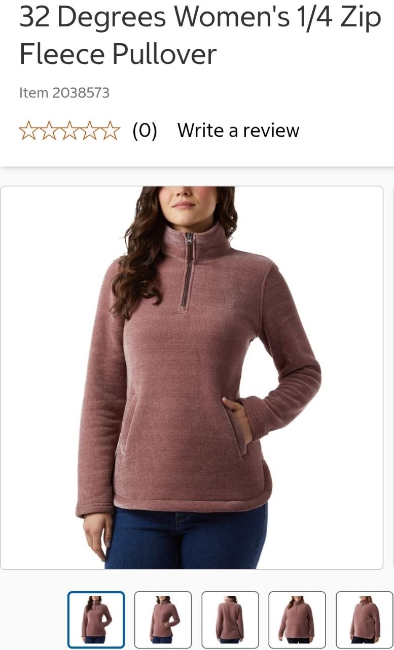 32 Degrees Women's 1/4 Zip Fleece Pullover