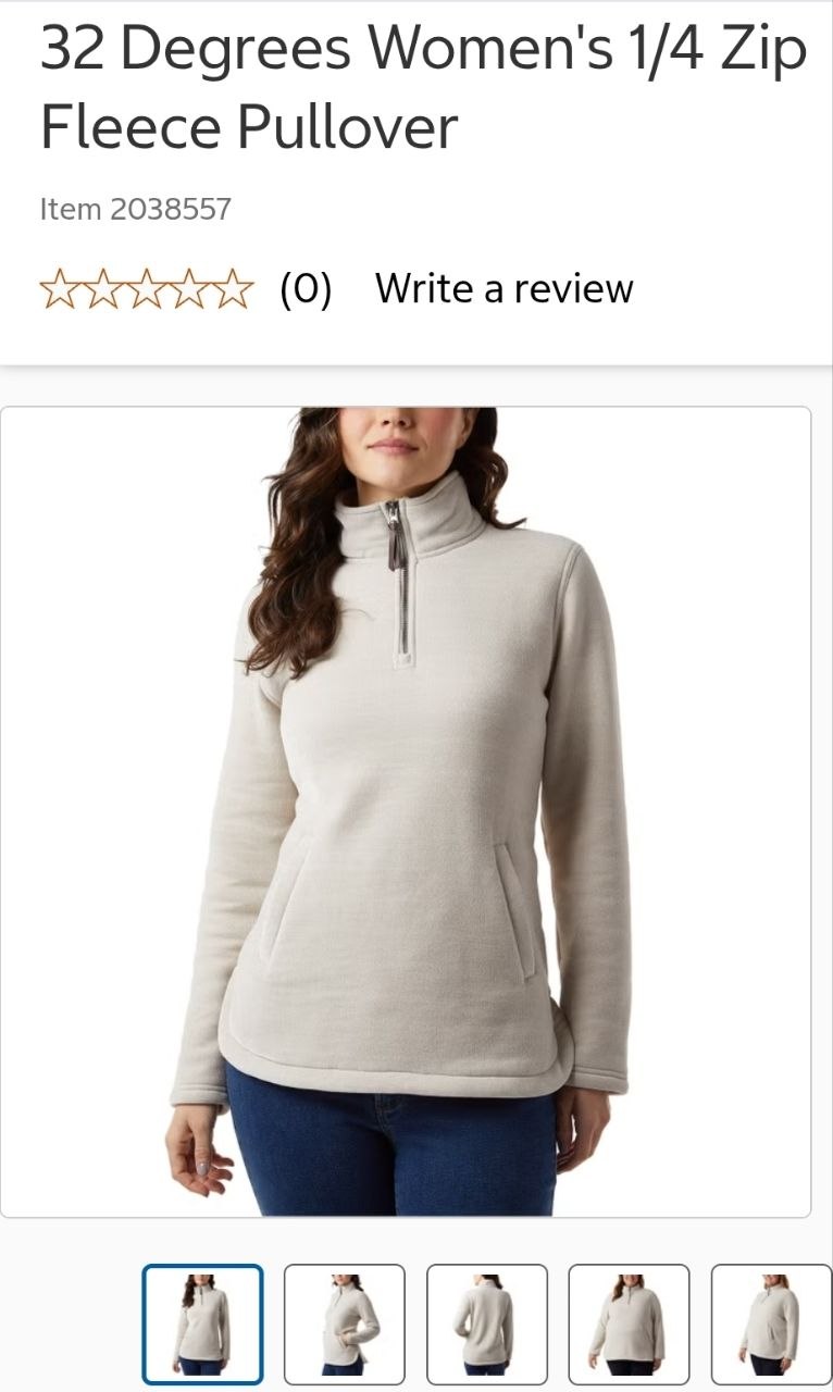 32 Degrees Women's 1/4 Zip Fleece Pullover