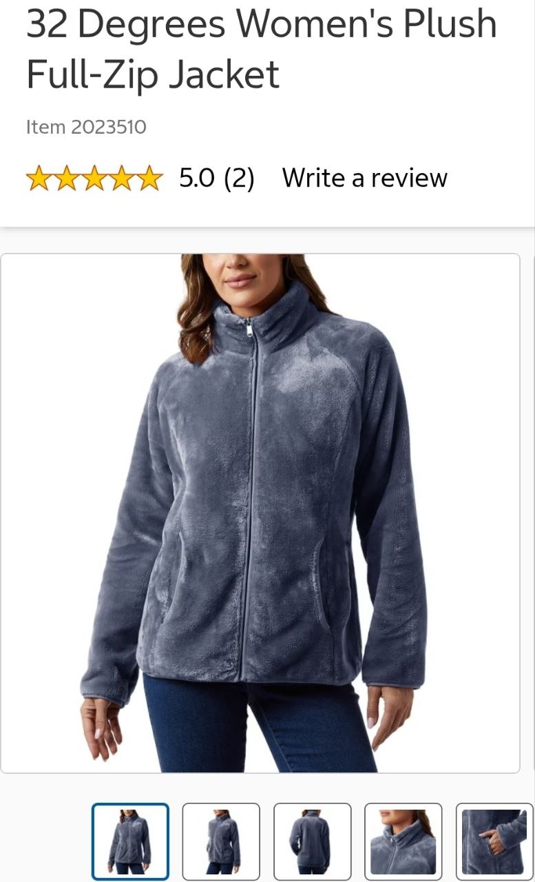 32 Degrees Women's Plush Full-Zip Jacket