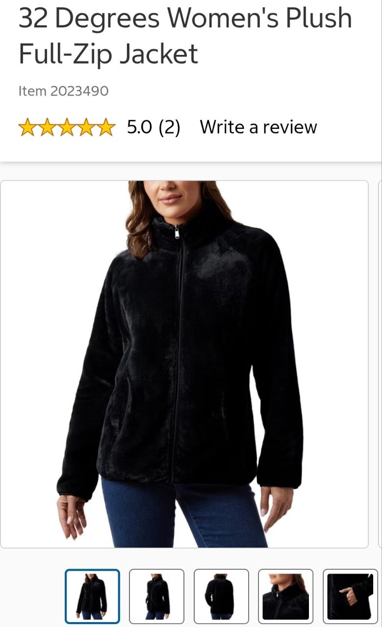 32 Degrees Women's Plush Full-Zip Jacket