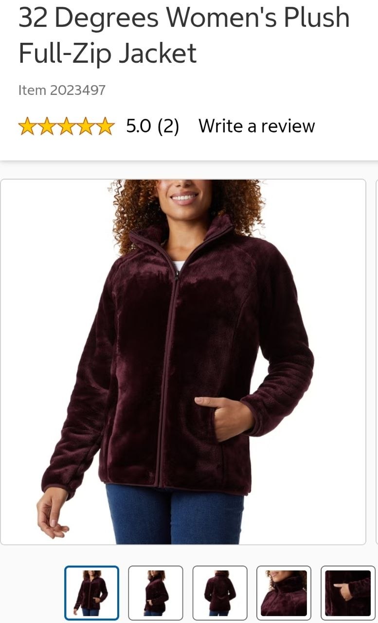 32 Degrees Women's Plush Full-Zip Jacket