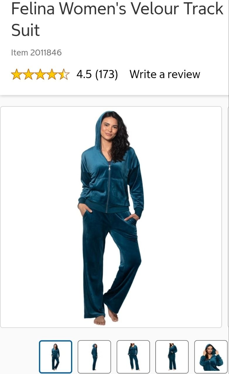 Felina Women's Velour Track Suit