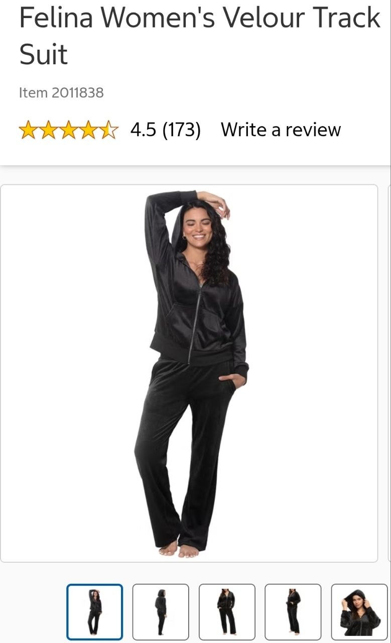 Felina Women's Velour Track Suit