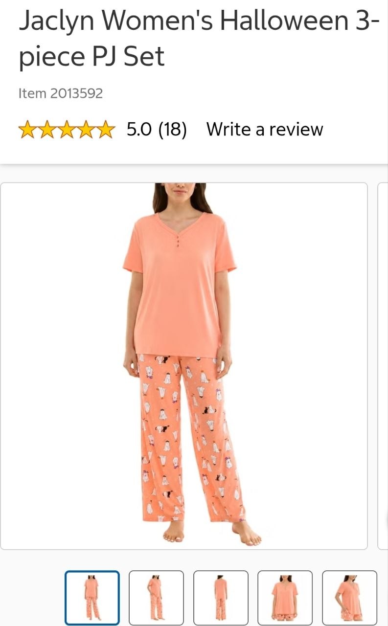Jaclyn Women's Halloween 3-piece PJ Set