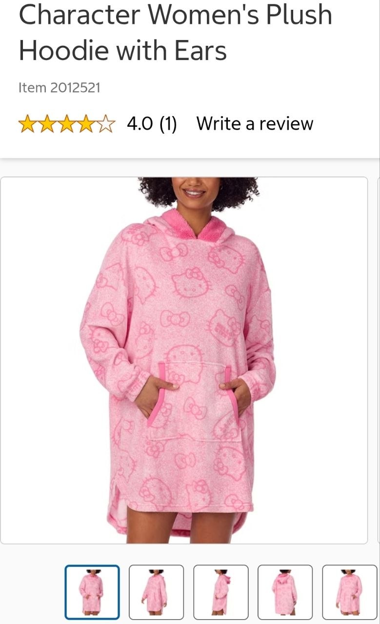 Character Women's Plush Hoodie with Ears