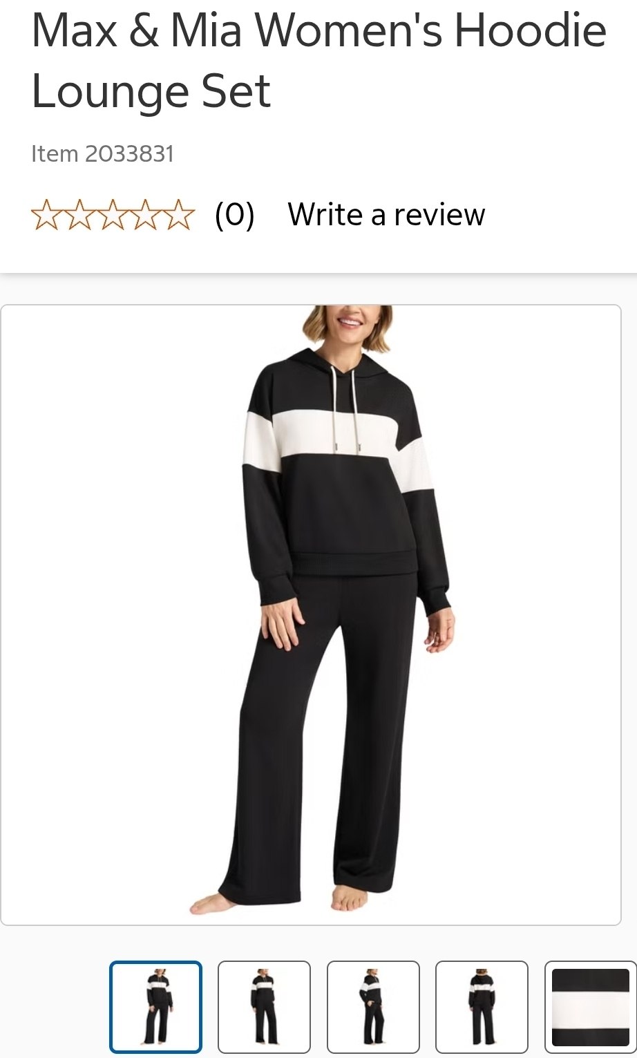 Max & Mia Women's Hoodie Lounge Set