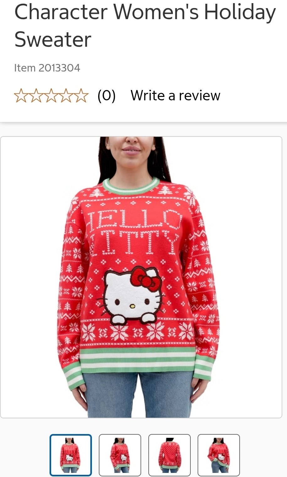 Character Women's Holiday Sweater