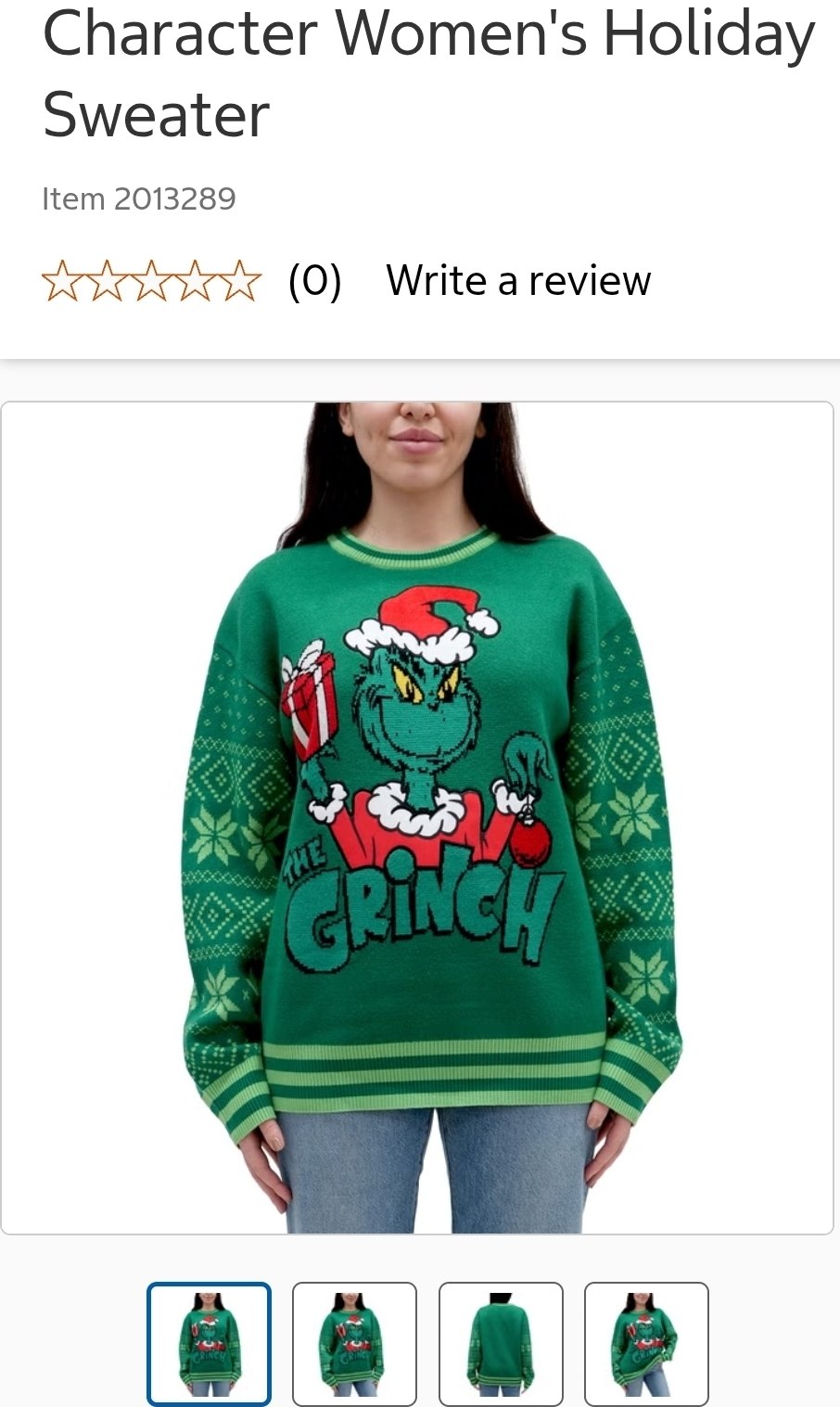 Character Women's Holiday Sweater