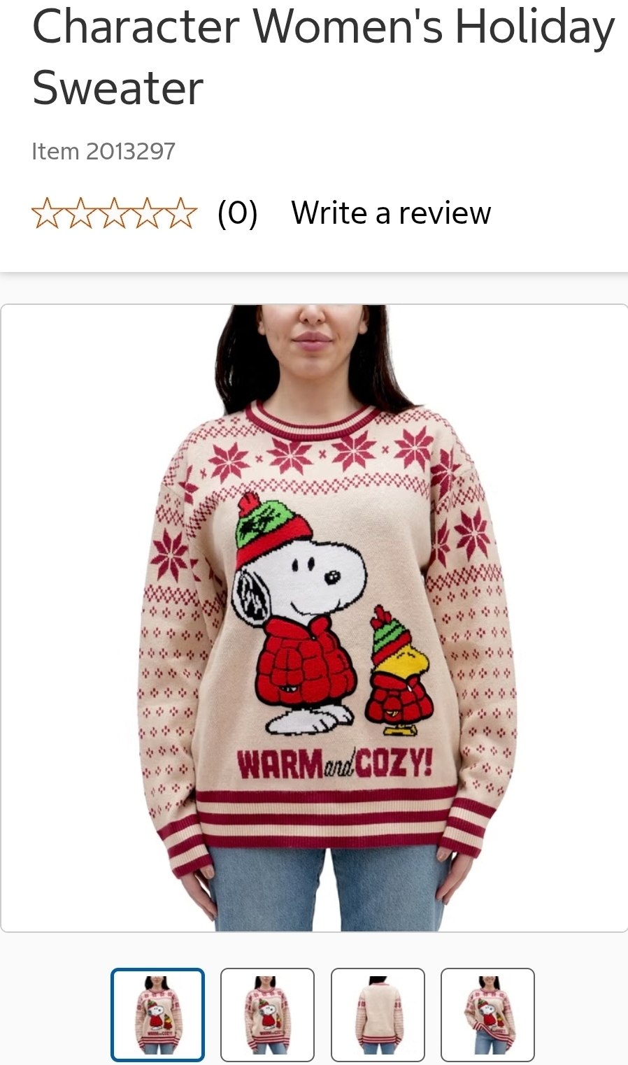 Character Women's Holiday Sweater