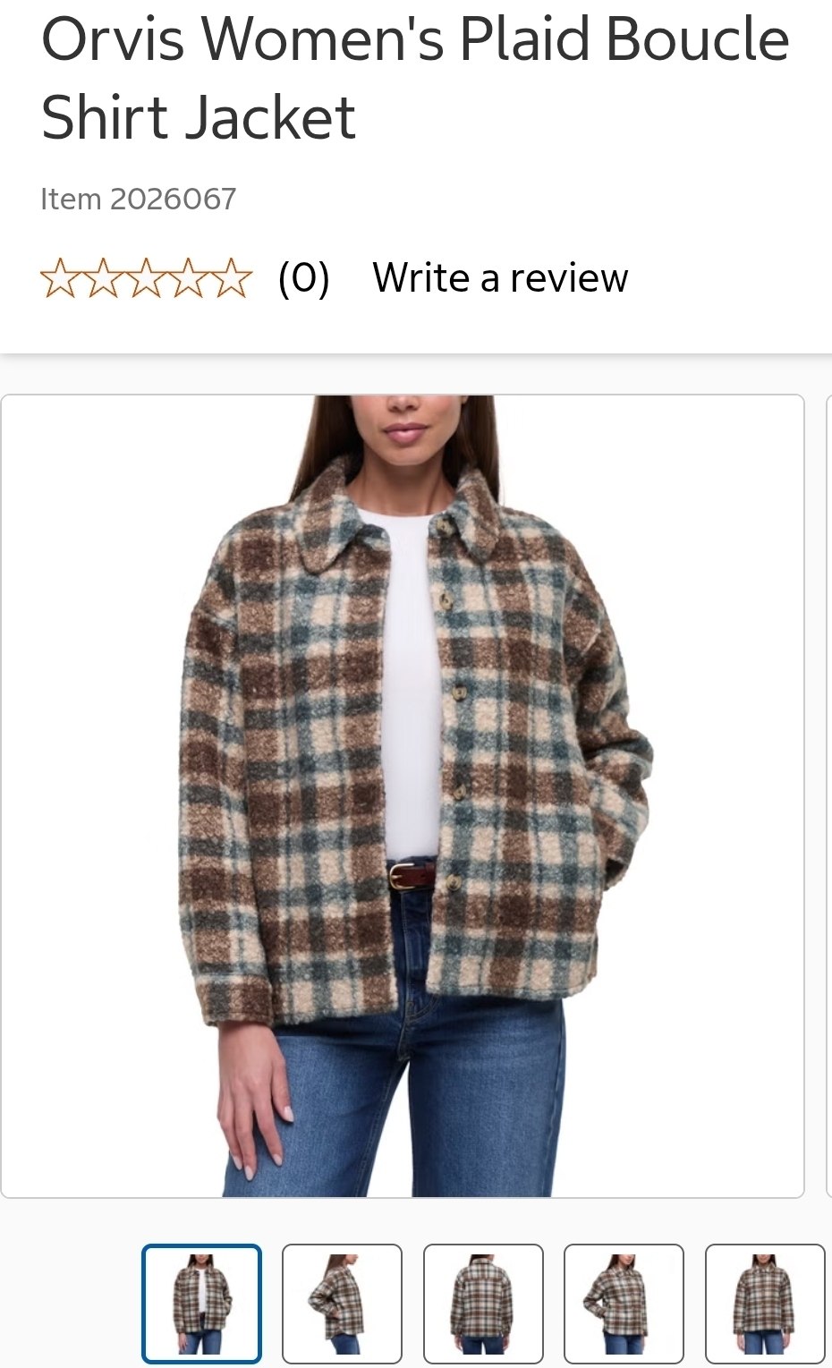 Orvis Women's Plaid Boucle Shirt Jacket