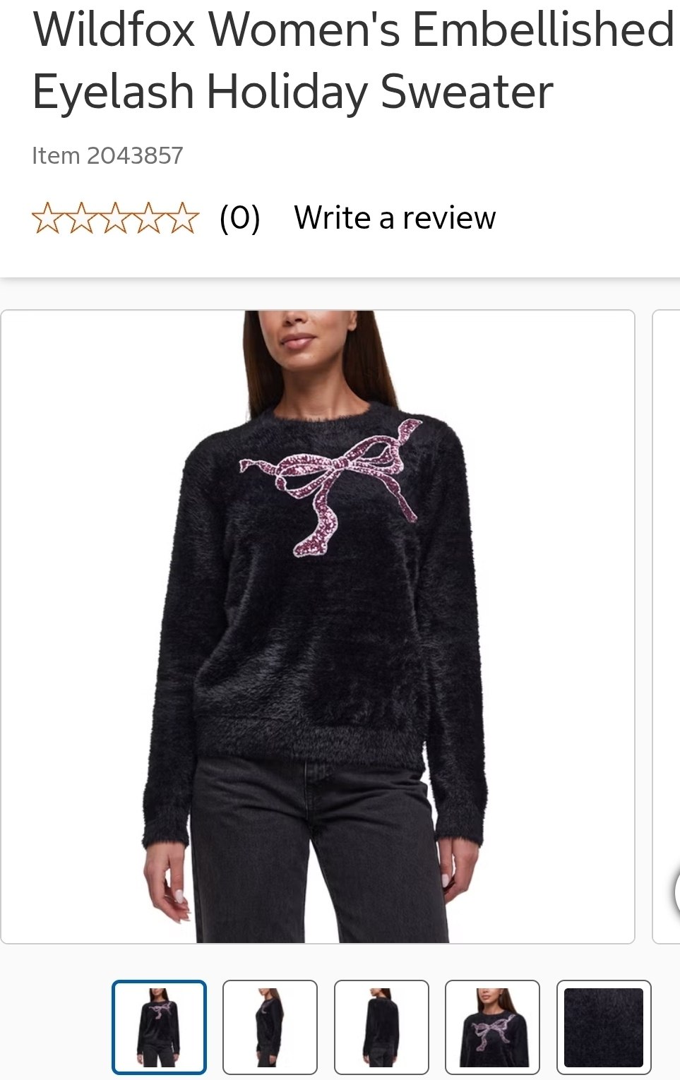 Wildfox Women's Embellished Eyelash Holiday Sweater