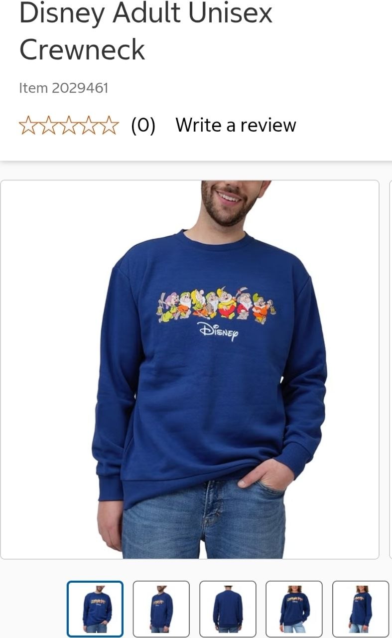 Disney Adult Unisex Crewneck
