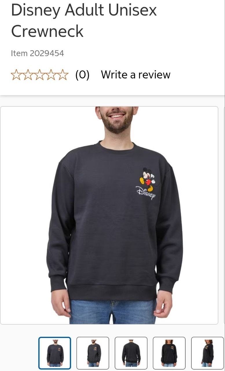 Disney Adult Unisex Crewneck