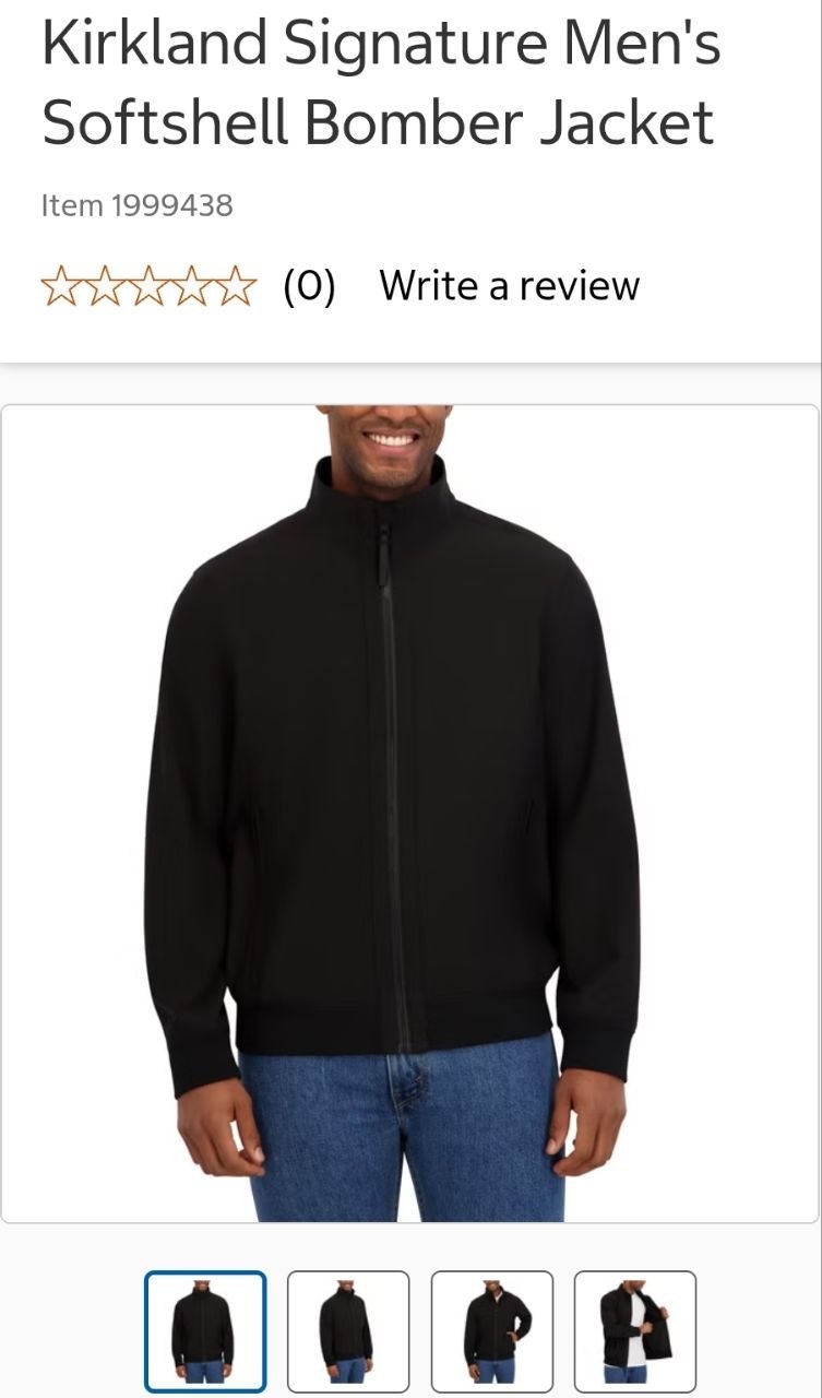 Kirkland Signature Men's Softshell Bomber Jacket