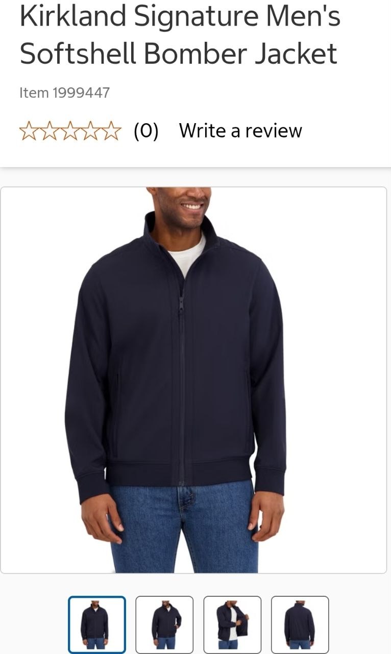 Kirkland Signature Men's Softshell Bomber Jacket