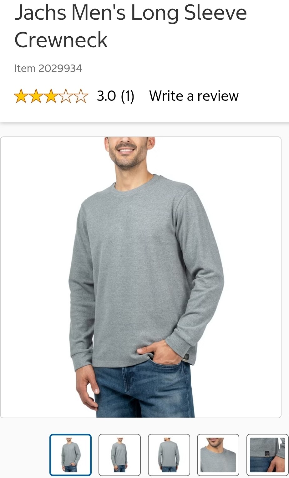 Jachs Men's Long Sleeve Crewneck