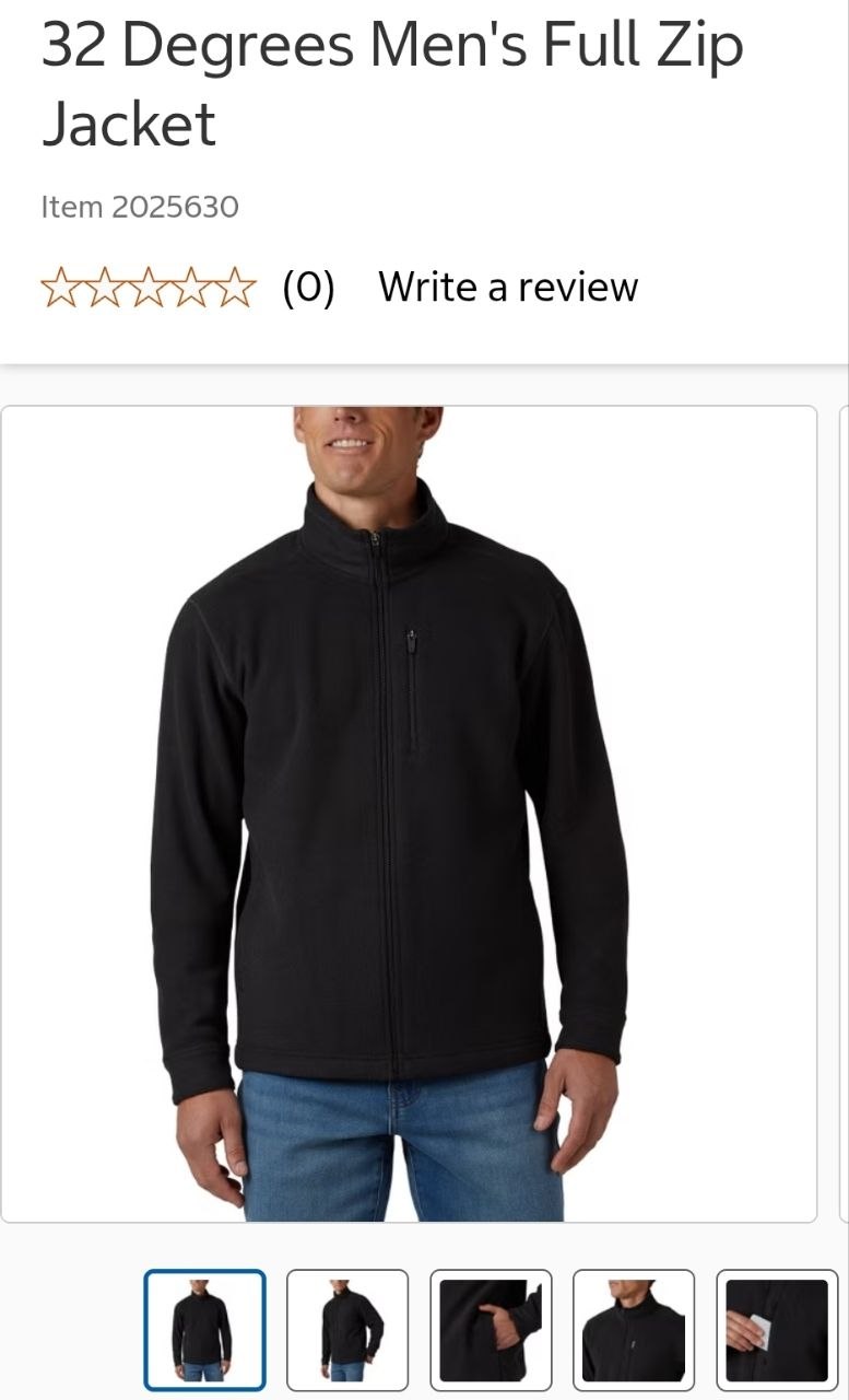 32 Degrees Men's Full Zip Jacket
