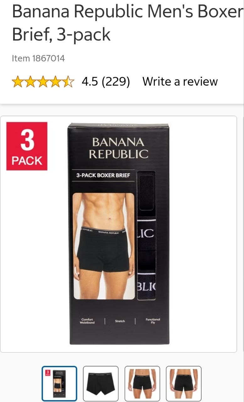 Banana Republic Men's Boxer Brief, 3-pack