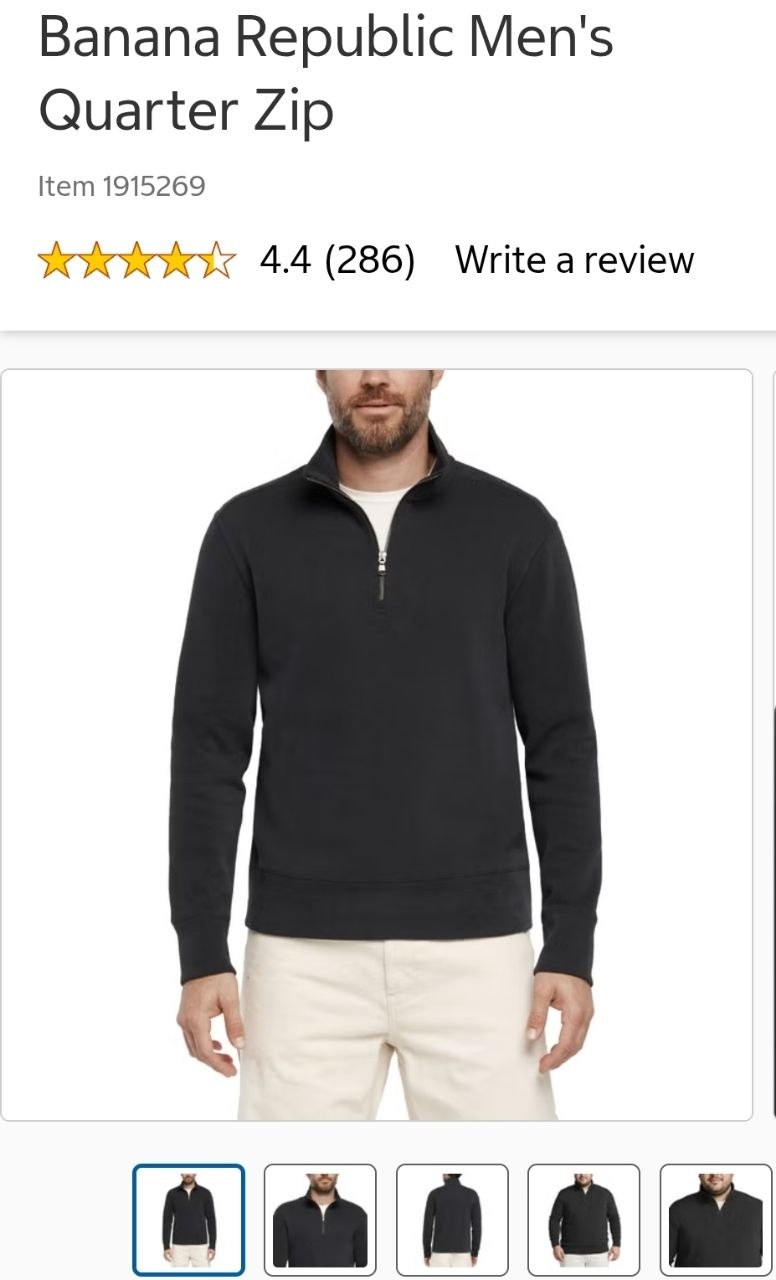 Banana Republic Men's Quarter Zip