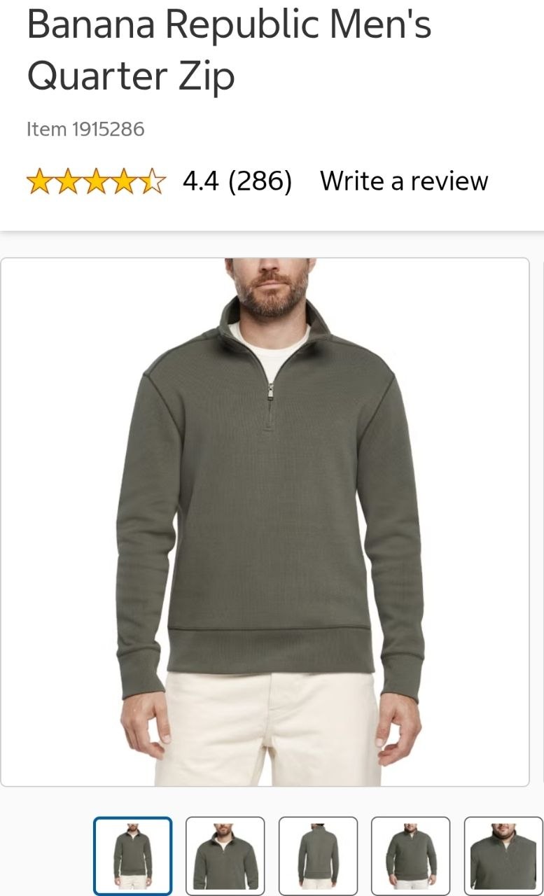 Banana Republic Men's Quarter Zip