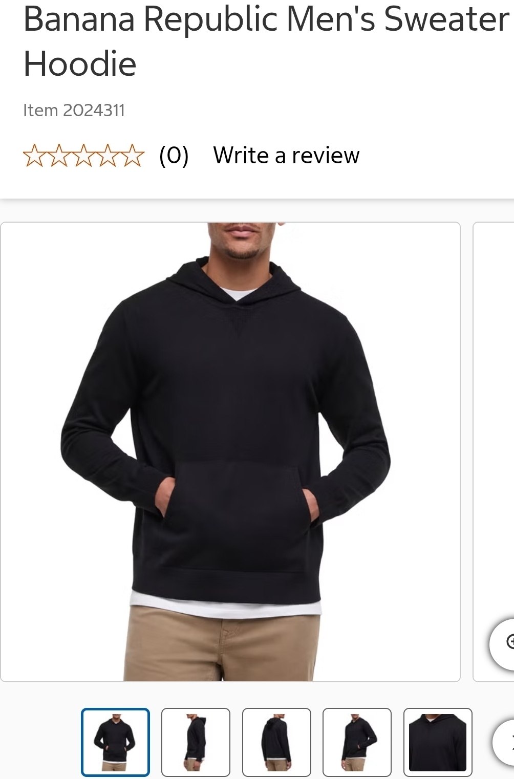 Banana Republic Men's Sweater Hoodie