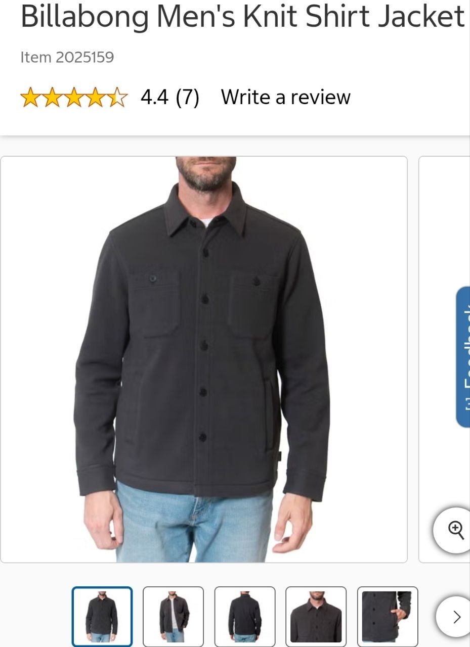 Billabong Men's Knit Shirt Jacket
