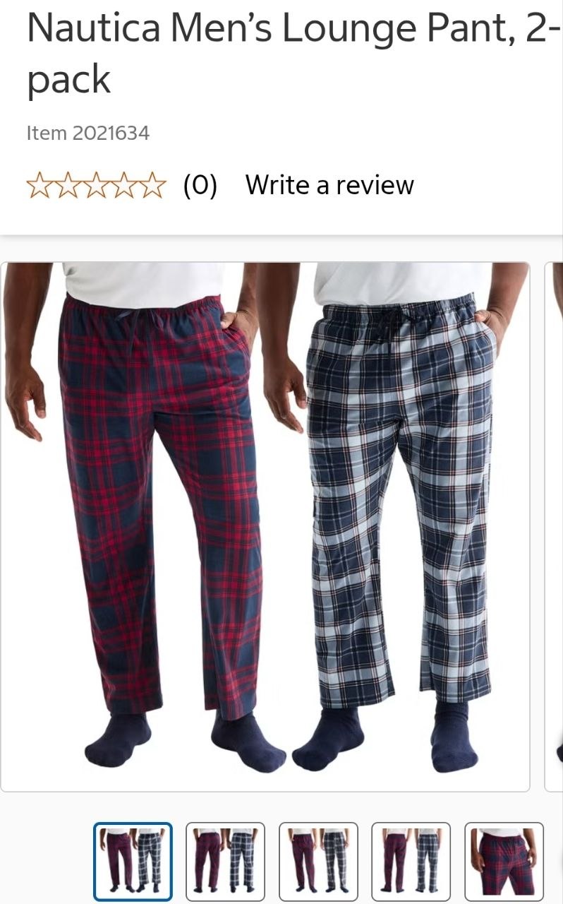 Nautica Men’s Lounge Pant, 2-pack