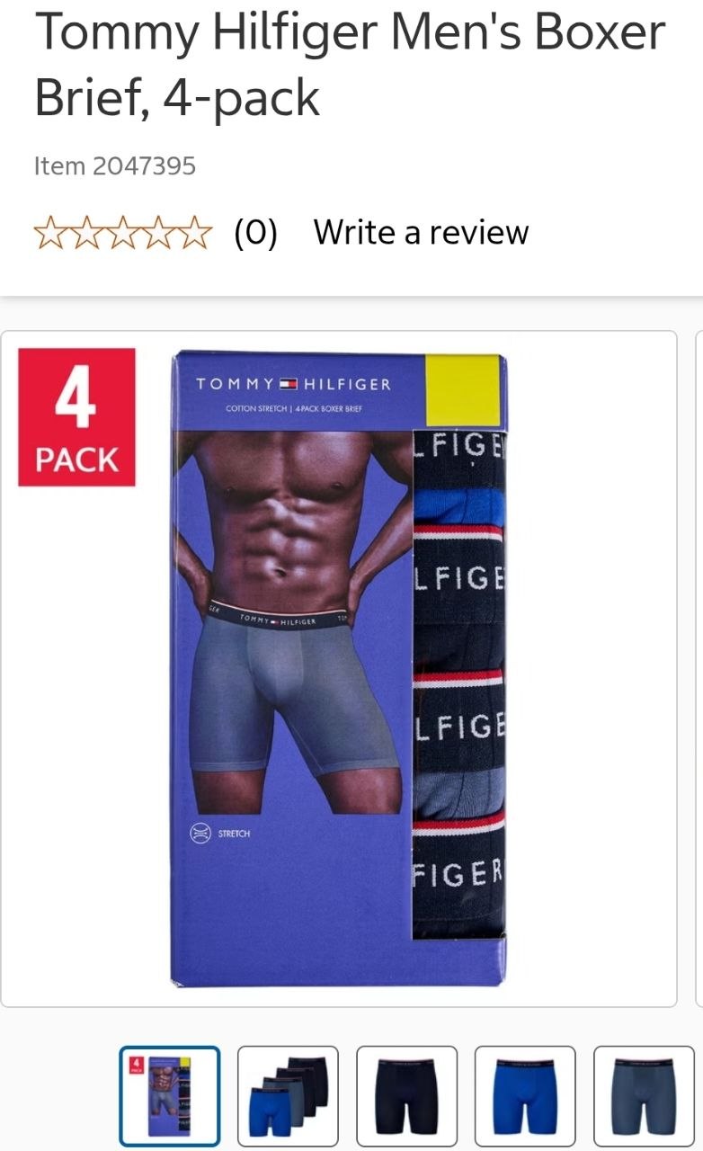 Tommy Hilfiger Men's Boxer Brief, 4-pack