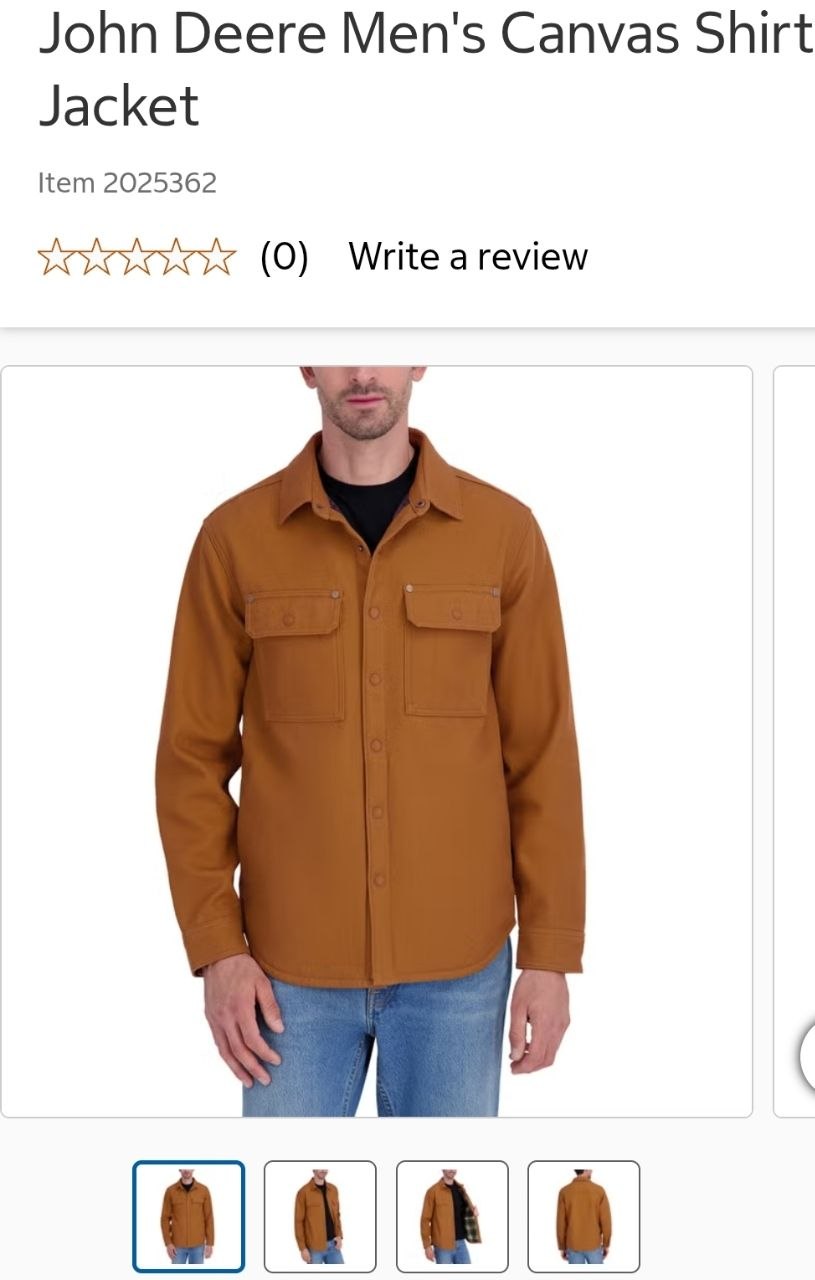 John Deere Men's Canvas Shirt Jacket