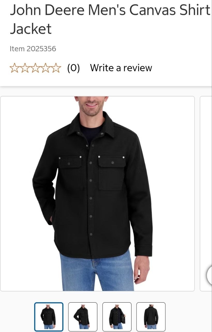 John Deere Men's Canvas Shirt Jacket