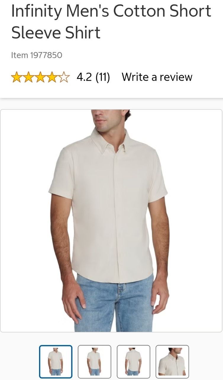 Infinity Men's Cotton Short Sleeve Shirt