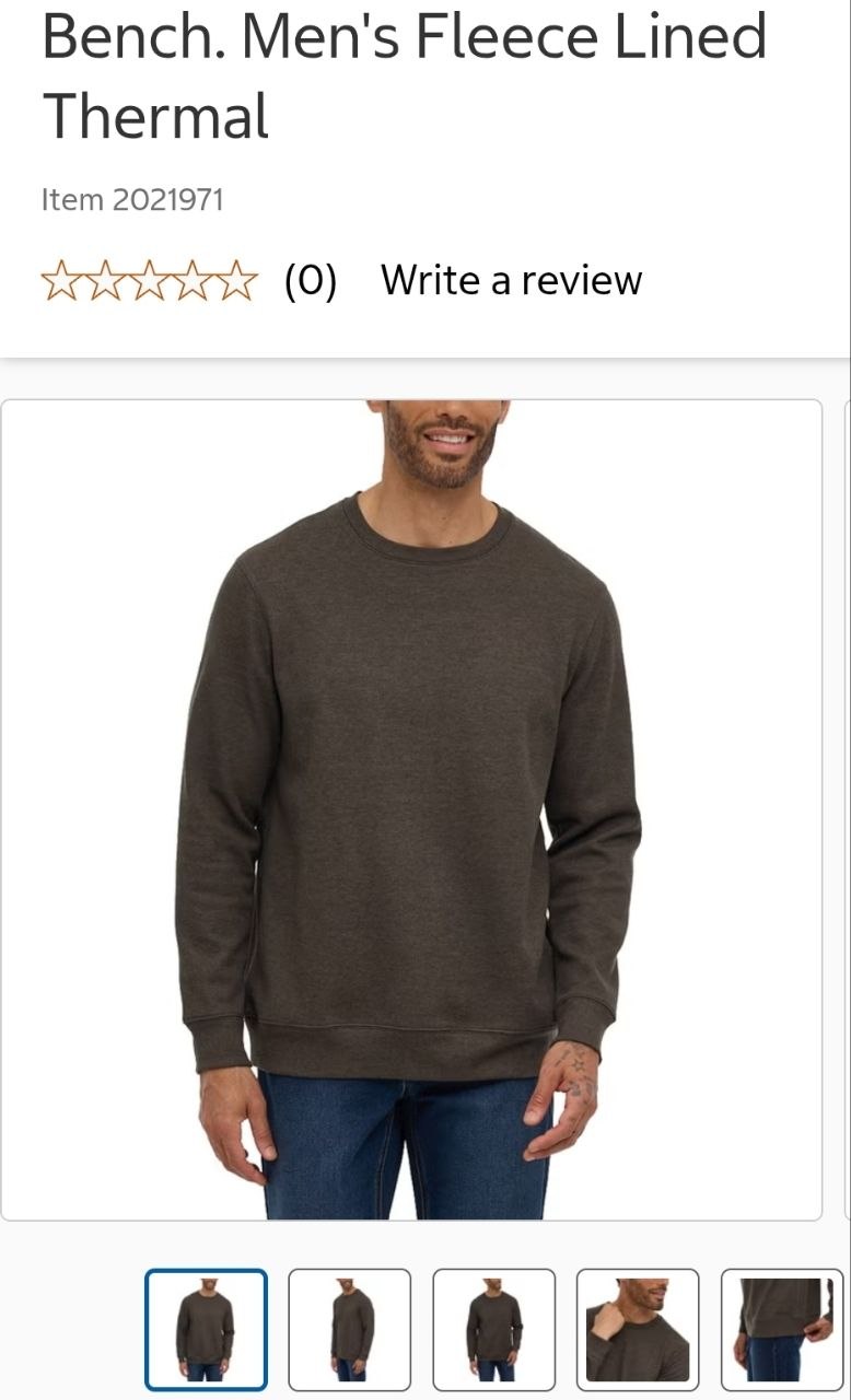 Bench. Men's Fleece Lined Thermal