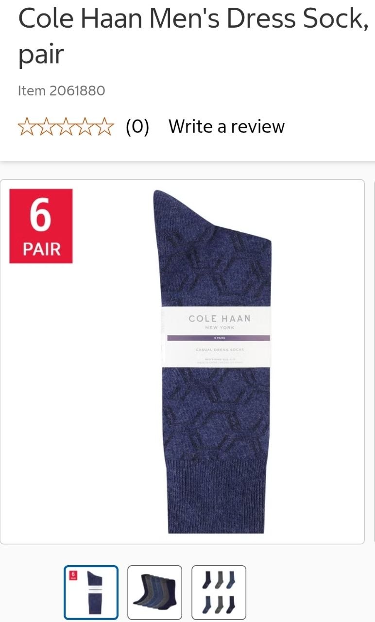 Cole Haan Men's Dress Sock, 6-pair