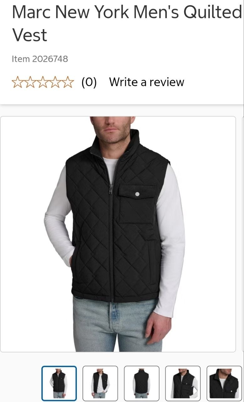 Marc New York Men's Quilted Vest