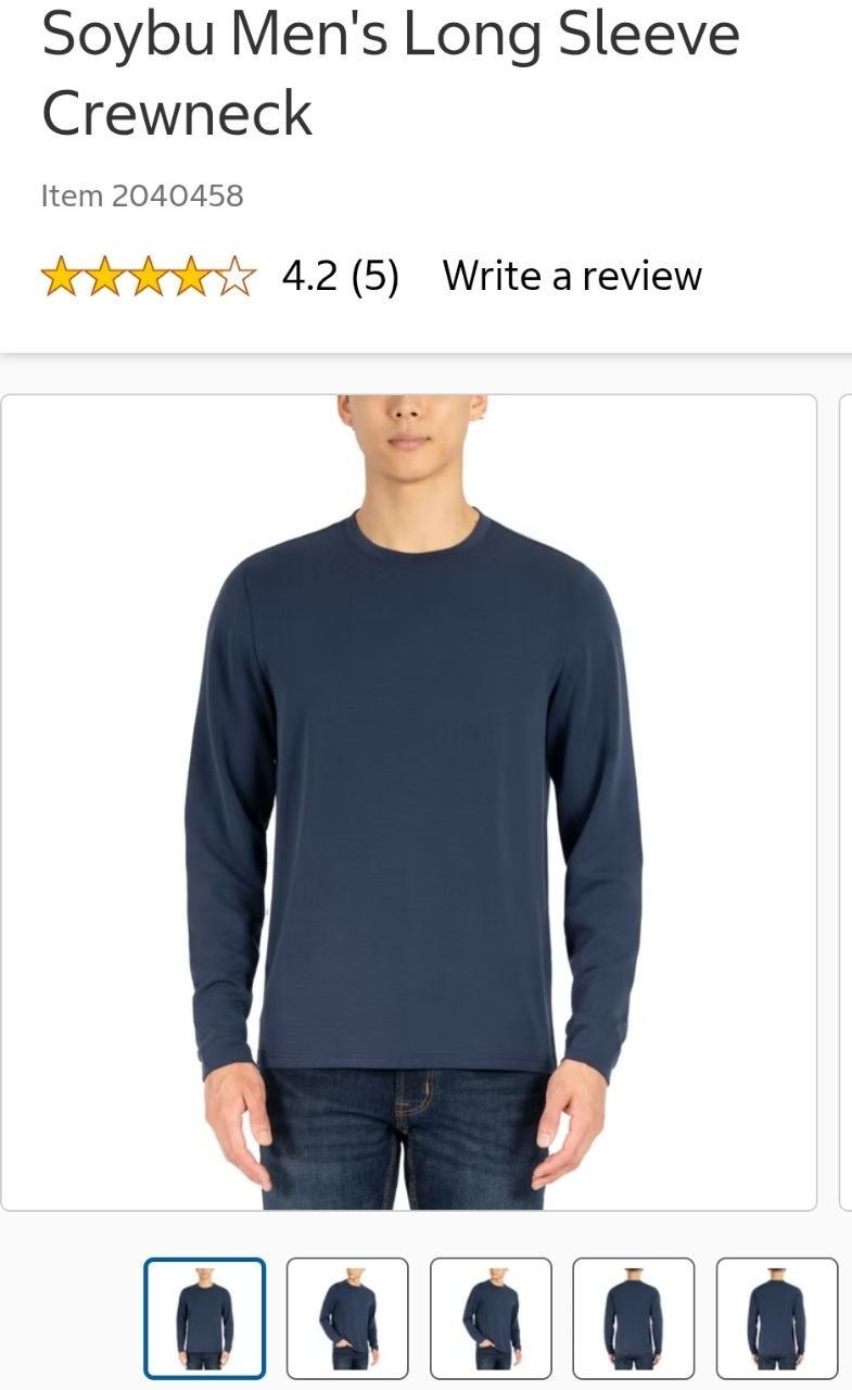Soybu Men's Long Sleeve Crewneck